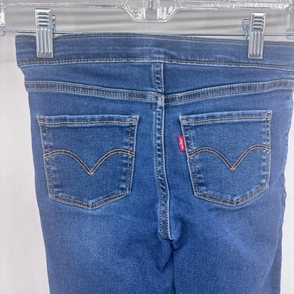 Levi's Pull On Jegging Jeans Girls Size 8‎ Dark Wash Denim Pants